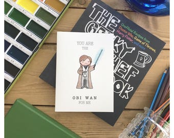 Obi Wan // Star Wars Card, Valentine's day card, funny love card, Obi Wan Card, Obi Wan, Star Wars Greeting Card, Fandom, pun card, Punny