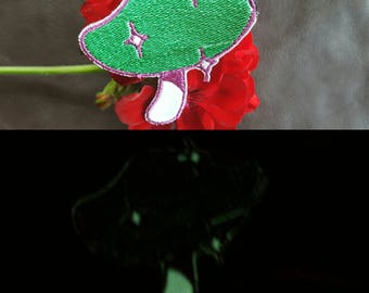 Mushroom Samba #1 Glow-in-the-Dark Embroidered Patches