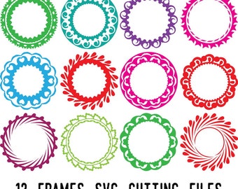 Download Frames SVG Cutting Files: SVG Studio3 Dxf 30 DIGITAL