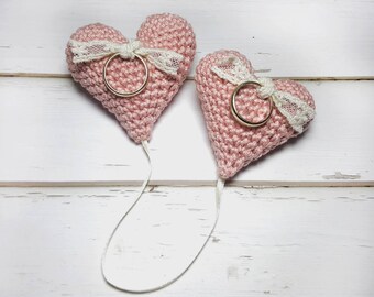 Wedding Ring Pillow Alternatives - Wedding Bands Pillow - Wedding Ring Pillow Ideas - Wedding Bearer Pillow - Wedding Ring Pillow - Hearts