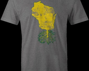 Wisconsin Roots t-shirt, Wisconsin shirt, Wisconsin Badgers, Green Bay Packers