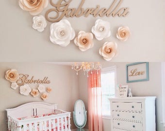 Large Paper Flowers - Paper Flower Decor - Nursery Paper Flower Decor - Paper Flower Backdrop