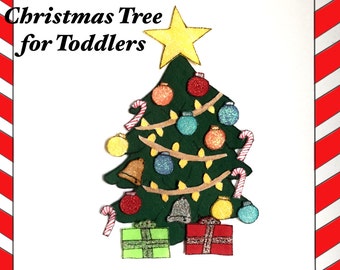 Christmas in July Felt Set, Felt Christmas Tree to Decorate, Table Top Toddler Toy