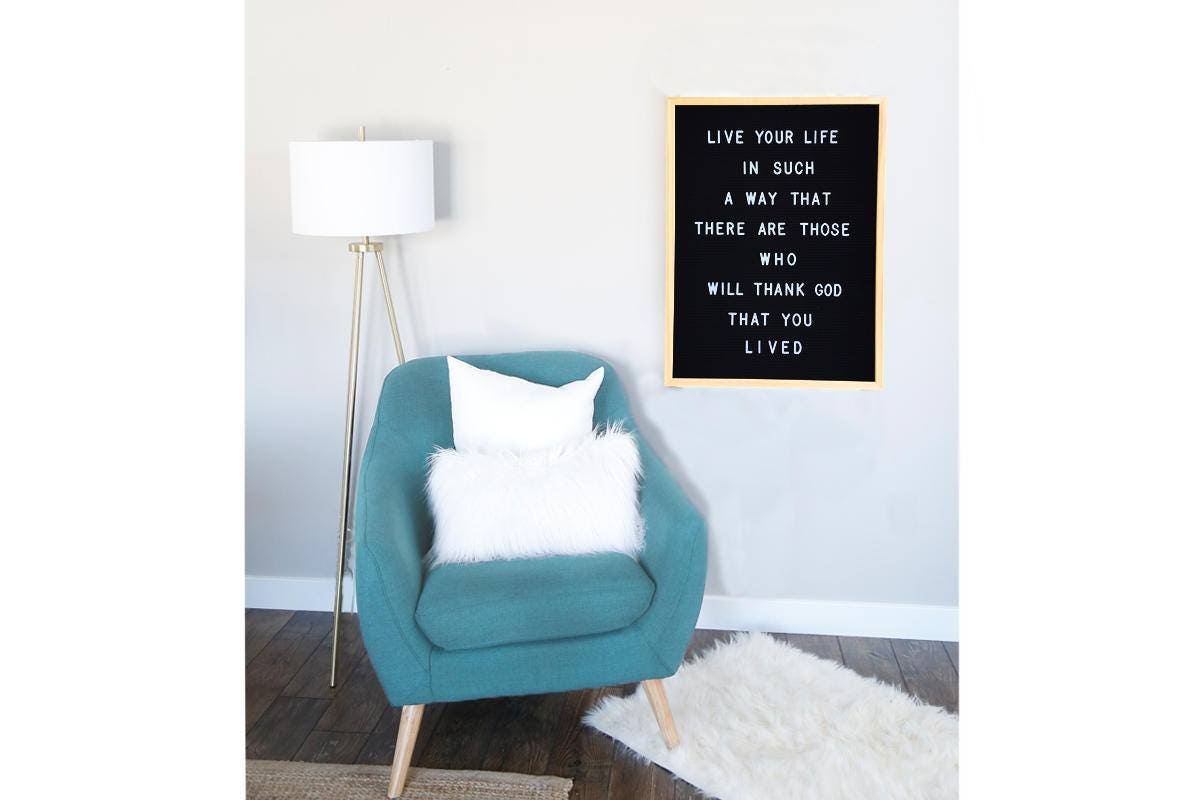 Extra Large Black Felt Letter Board 24 x 18 with