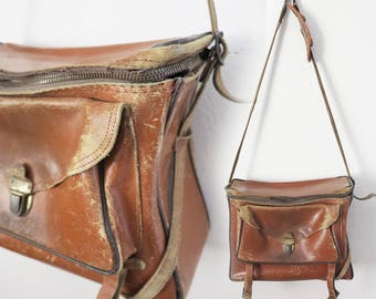 Vintage Radsauce Worn Leather PB Camera Bag
