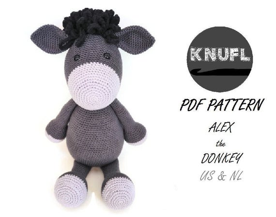 CROCHET PATTERN Donkey Alex & Zoe Zebra