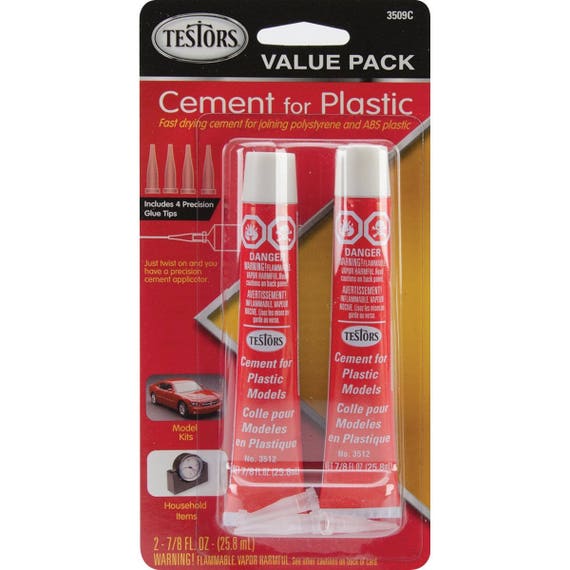 2 Pack Testors 3509C Testors Plastic Cement Value Pack Plastic