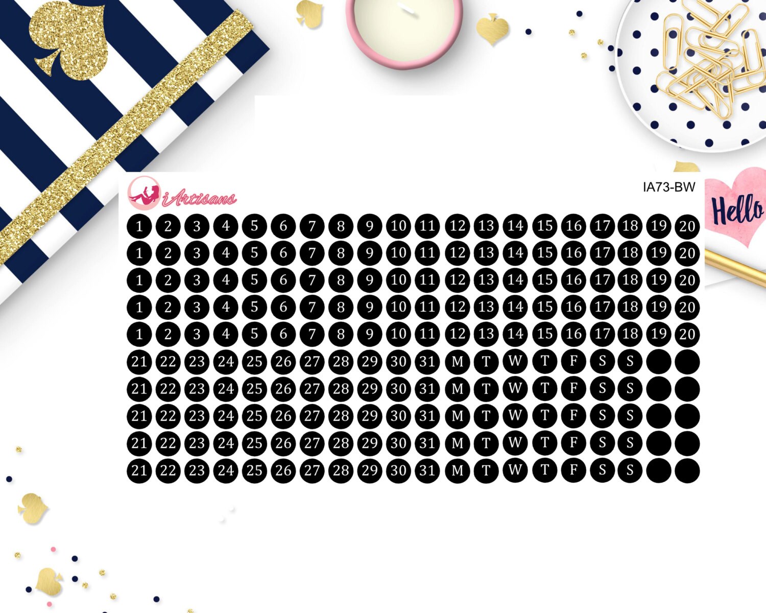 Dot Numbers Number Stickers Planner Stickers Planner