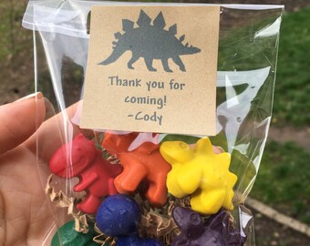 Dinosaur FAVOR Crayons // Dinosaur Crayon // Birthday Favor Kids // Dinosaur Party Favor // Good Dinosaur // Dinotrux // Personalized Favor