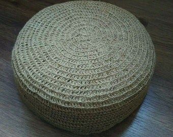 Knit pouf Etsy