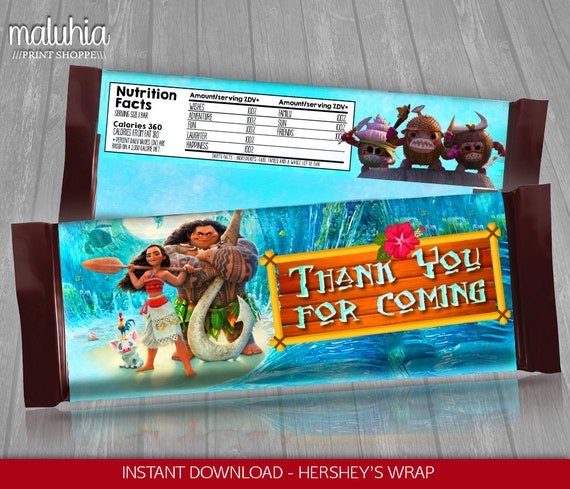 moana hershey candy bar wrappers instant download disney