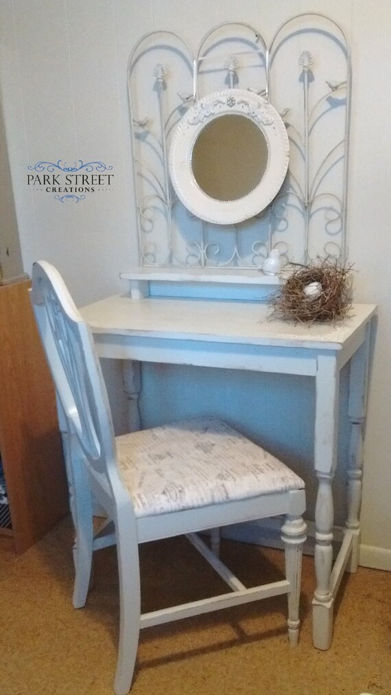 shabby chic desk vanity set by sharonchuckcrafts on etsy shabby chic desk vanity set by sharonchuckcrafts on etsy