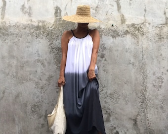 Dyed Maxi Dress, summer dress,prengnant woman,comfy, festival ,boho dress, beach cover,Dyed ,Home
