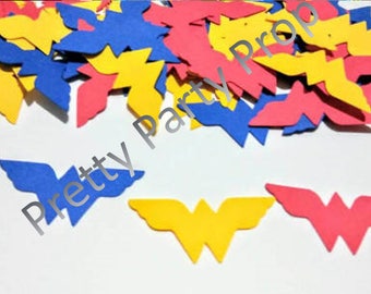 Over size wonder woman Party Confetti, wonderwoman Party Confetti 100 piece