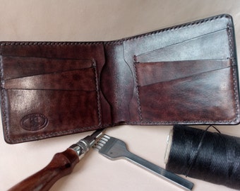 Men's leather wallet/free shipping/classic leather wallet/bifold leather wallet/portafoglio in pelle/кожанный бумажник/кожанный кошелек.