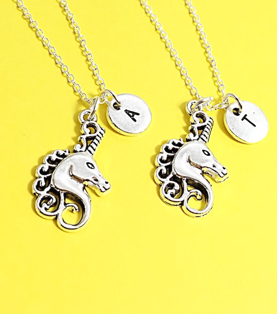 Best friend necklace unicorn necklace by InspirMeJewelryGifts