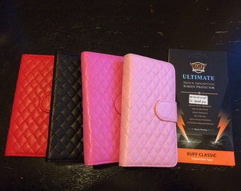 Case iPhone 6 Plus wallet or iPhone 6s Plus wallet with screen protector.