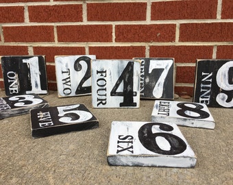 number sign, FREE US SHIPPING, family number sign, gallery wall sign, photo prop, farmhouse decor, wedding sign, number, room decor
