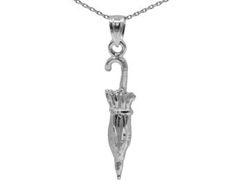 925 Sterling Silver Umbrella Necklace