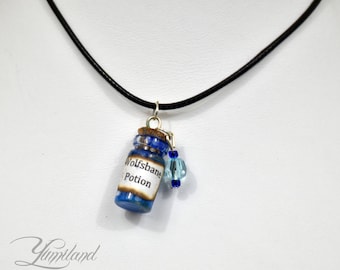Handmade Wolfsbane potion necklace - harry potter - harry potter necklace - harry potter potion - potion necklace - harry potter jewellery