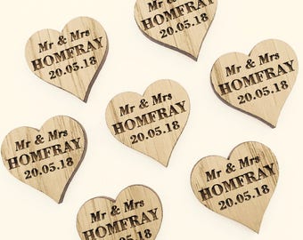 personalised wooden hearts wedding favor love heart favours wooden wedding hearts - rustic wedding favours - wedding table decorations 15TD