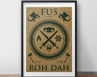 Skyrim The Elder Scrolls Video Game - Gamer Fan Poster