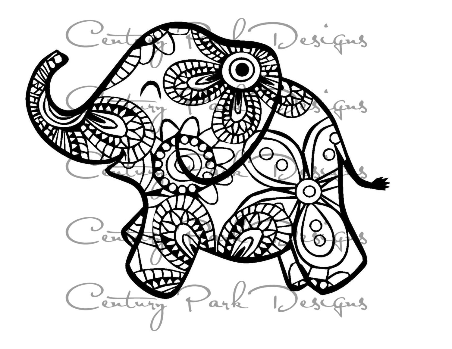 Baby elephant svg - 003 mandala SVG/JPEG / PNG /pdf /use ...