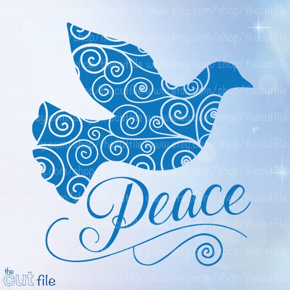 Download Peace Dove svg Christmas svg swirly dove design for