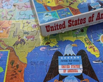 Vintage Puzzle - United States of America