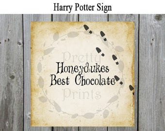 Harry Potter Party Signs - Honeydukes Best Chocolate - Harry Potter Themed - Instant Download - Print At Home - Harry Potter Party - R0001