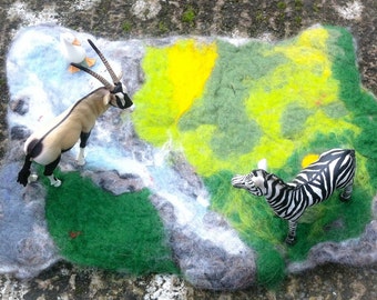 Waldorf Felted wool play mat