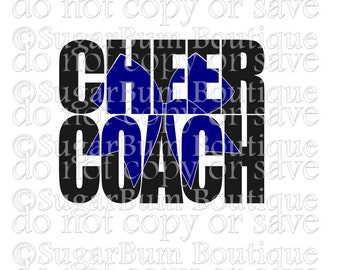 Cheer Coach Knockout Text svg