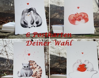 Postcards - set of 6 - together are we - A6