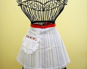 Vintage White Hostess/Honeymoon Apron