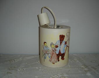 Lampe vintage Nounours Nicolas Pimprenelle. Pour chambre enfant. Vintage child lamp. France