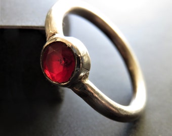 Silver ring with stone