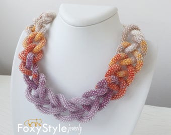 layering necklace choker necklace birthday gift cute gift bridal jewelry geometric jewelry modern jewelry seed beads mom jewelry lilac charm
