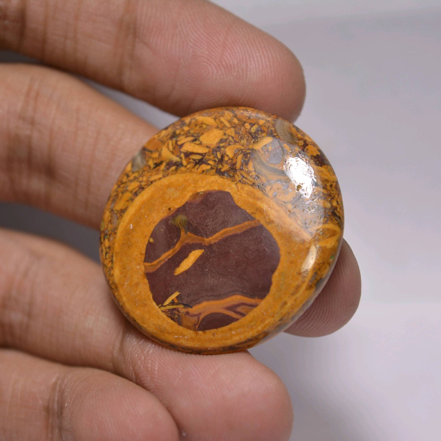 MARIYAM Stone.. CALLIGRAPHY Stone.. Cabochon..Round..Beautiful Natural ...