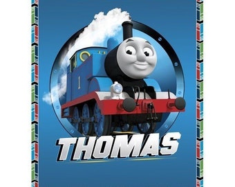 Thomas and Friends Fabric - Quilting Treasures Thomas Fast Friends Train 100% cotton Fabric by the Panel ***QT291***