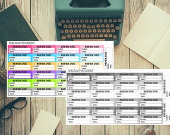 Paper Due Planner Stickers