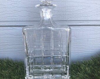 Vintage Signed Badash Whisky Decanter, Vintage Badash Decanter, Badash Crystal Decanter, Vintage Signed Badash Crystal
