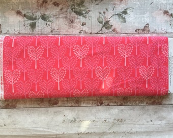 Michael Miller Fabric. Pink Heart Nature Walk by Tamara Kate printed cotton.