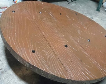 LARP wooden round shield, 75cm diameter.