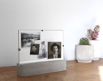 Modern Concrete Photo Stand // Cement Picture Frame // Menu Stand // Holder // Handmade