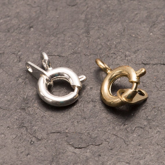 Gold bolt ring bracelet fastener necklace closure pack of