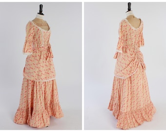 Vintage 1970s 70s Laura Ashley Victorian Style Dress UK8-10 US4-6