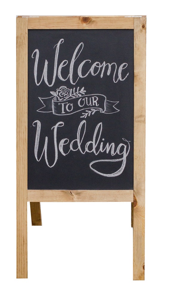 Free Standing Chalkboard/Whiteboard Combo 38 inches tall X