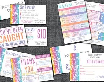 Floral Bundle Package | Business Card, Thank You Care Card, My Size, Roeing In The Wild | FREE Personalization for LuLaRoe Retailers