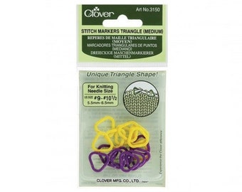 Clover Stitch Markers Triangle Medium, Triangle Stitch Markers, Knit Markers