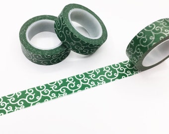 Swirls on Green Washi Tape